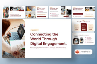 Modern SocialSync Social Media Presentation PowerPoint Template